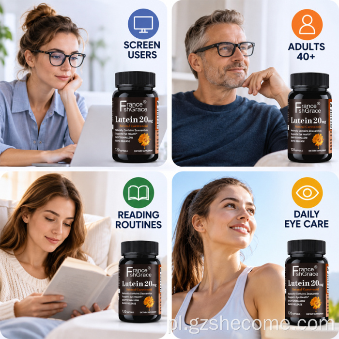 Shecome Lutein Softgels Ochrona oczu przed niebieskim światłem
